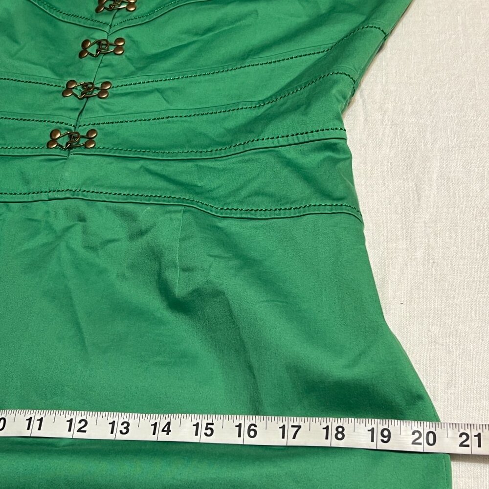 ANTONIO MELANI Women's Pencil Dress Green Sleeveless Size 10 V-Neck - Picture 10 of 12